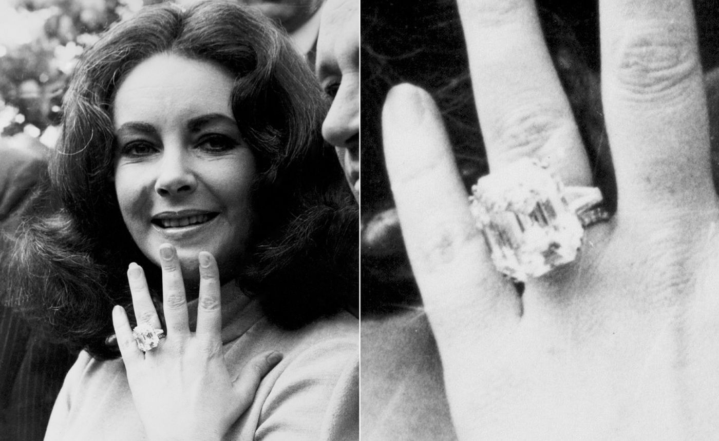 Elizabeth Taylor, Asscher Cut Engagement Ring, 10 Carats, Tapered Baguettes  | Affordable Engagement Rings For Women Online under $500 by Margalit –  MargalitRings