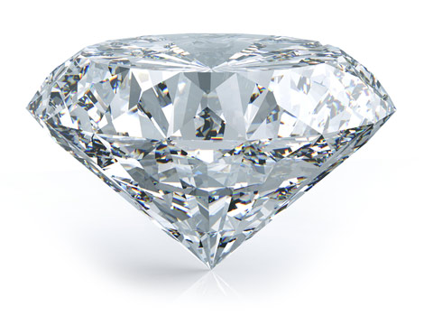 A diamond with a white backgroud