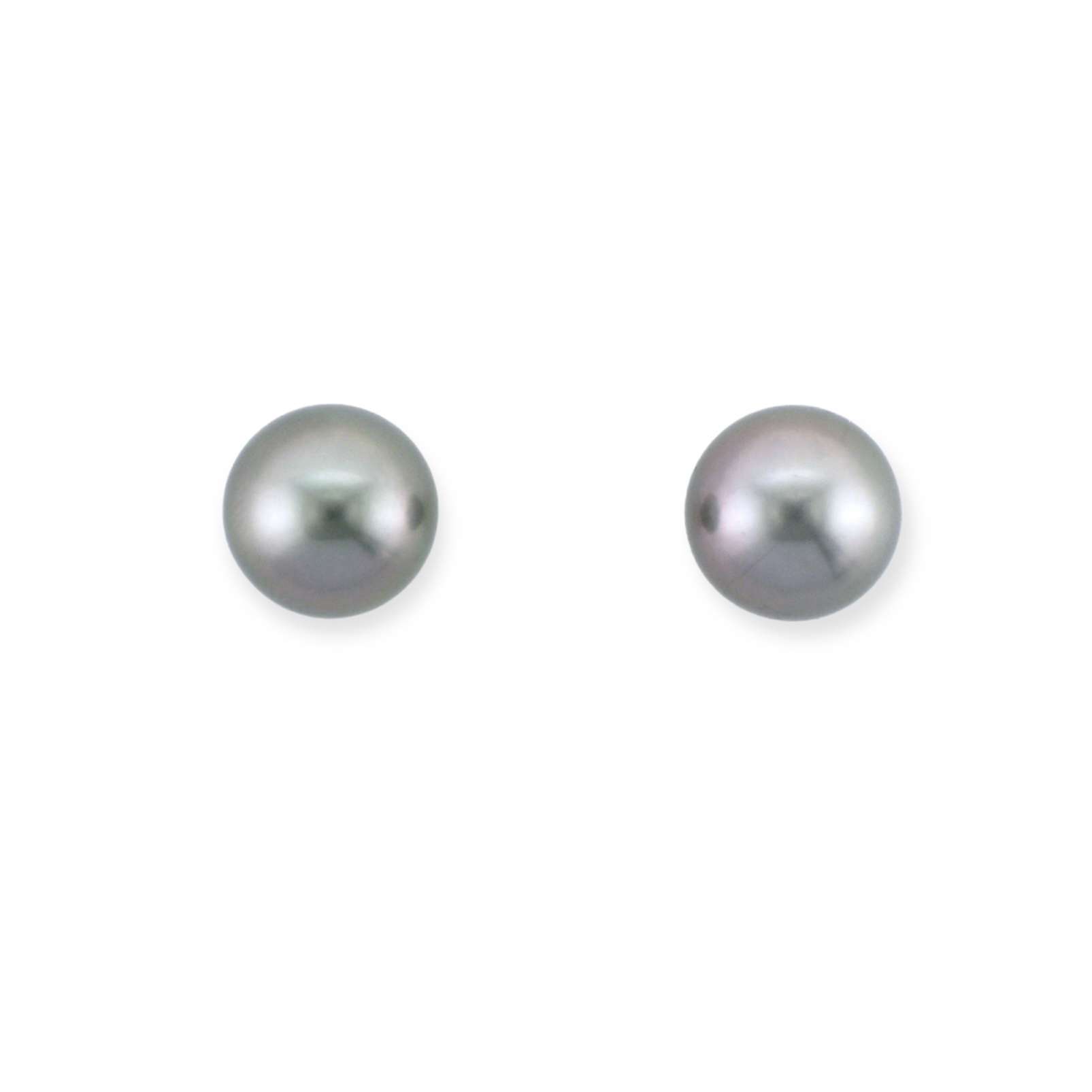 Grey Tahitian Pearl Stud Earrings