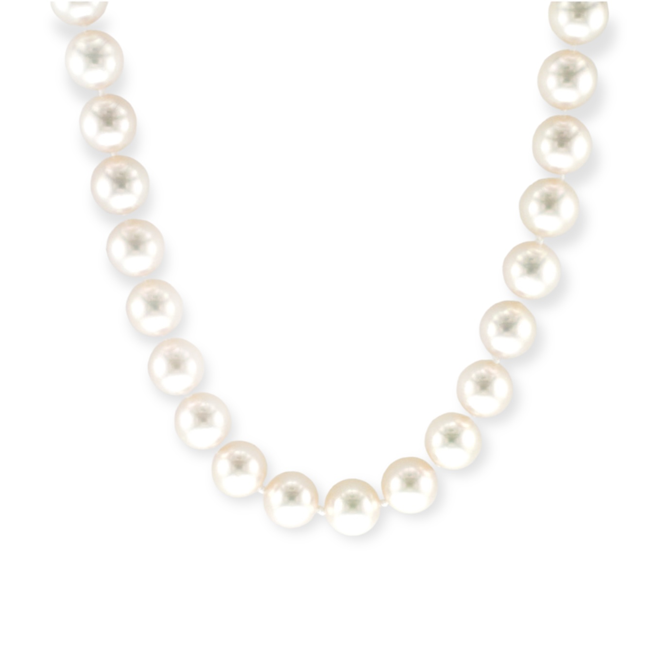 Pearl Necklace with White Gold Clasp