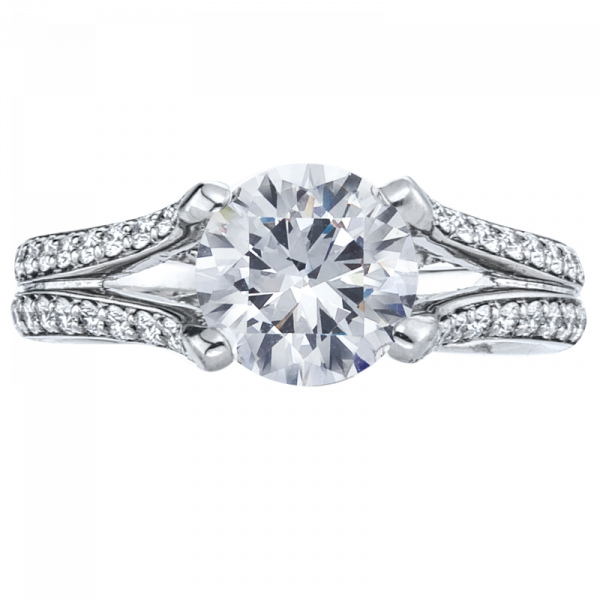 Platinum and Diamond Engagement Ring Setting