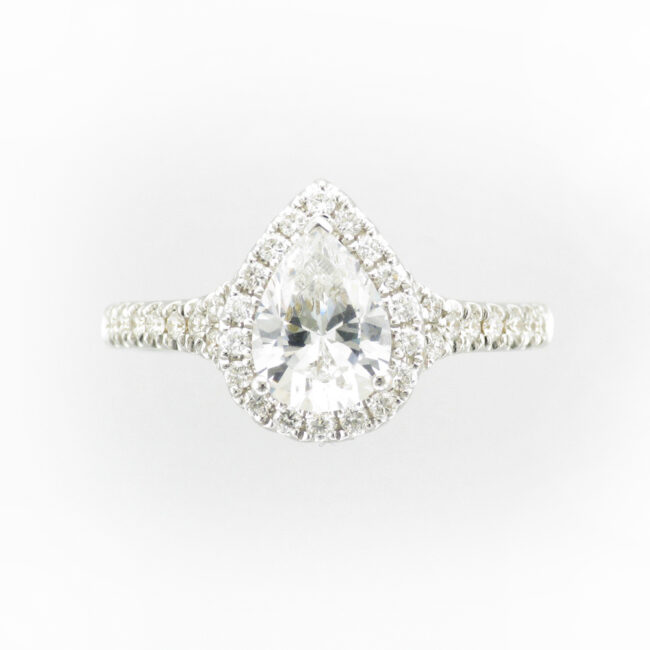 Pear Shaped Diamond Engagement Ring Setting