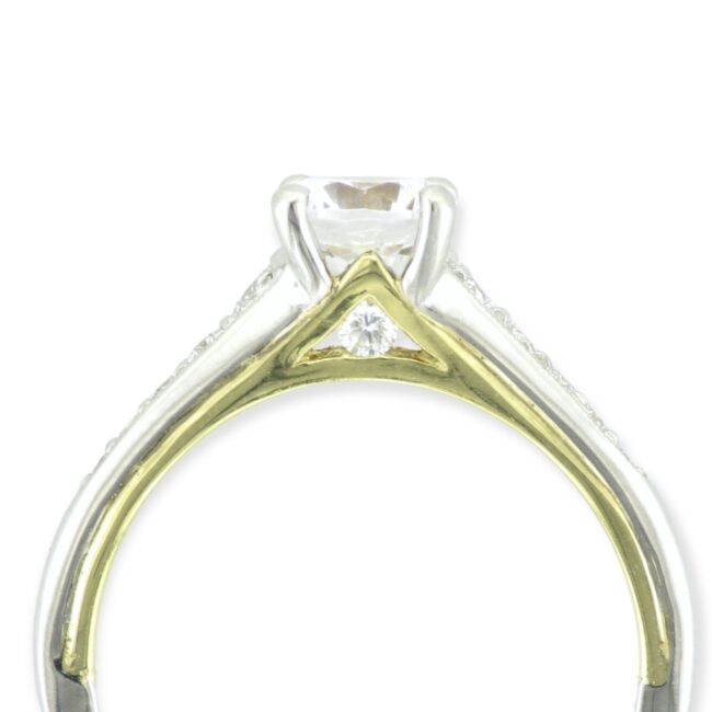 1ct Platinum and Yellow Gold Ring