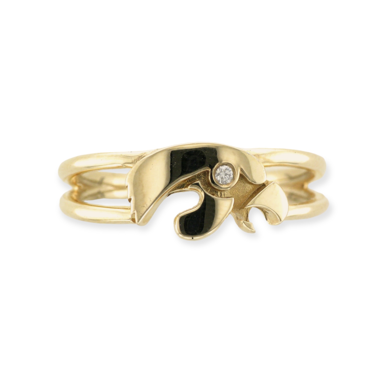 Yellow Gold Tiger Hawk Ring