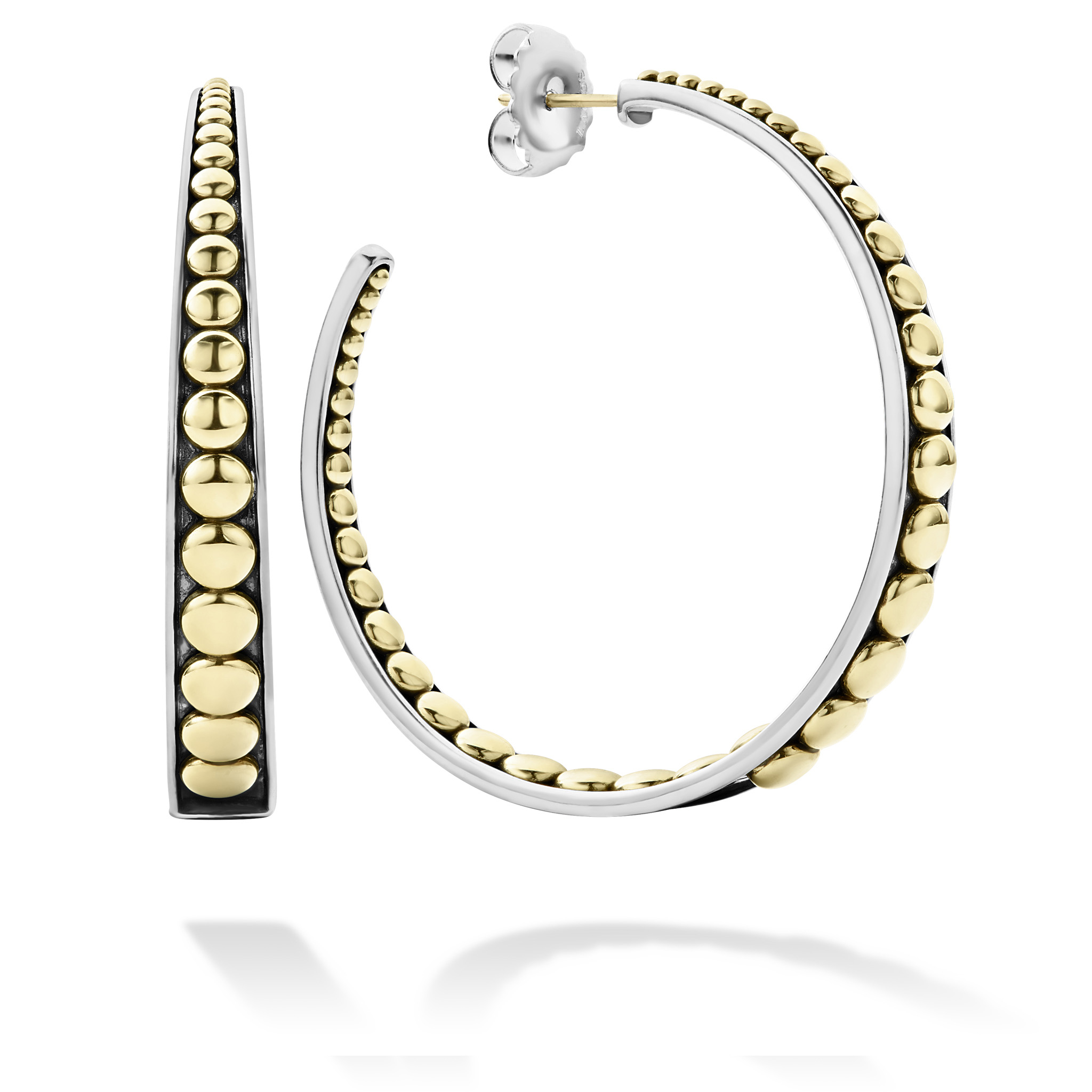 Lagos Gold Caviar Tapered Hoop Earring