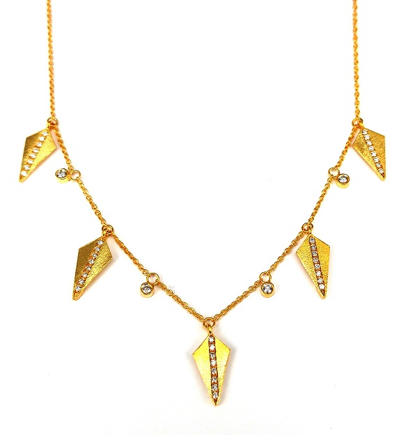 Gold Spears Necklace