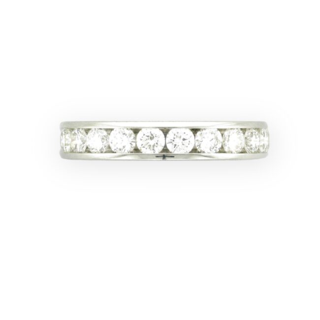 Platinum Channel Set Diamond Ring