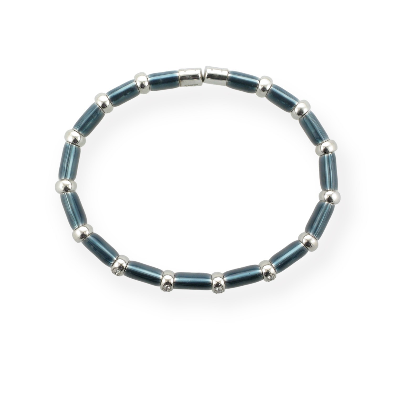 18K Blue Enamel Diamond Bracelet
