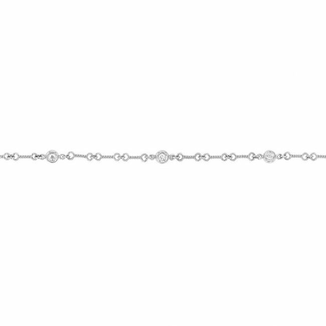 White Gold Diamond Station Bracelet